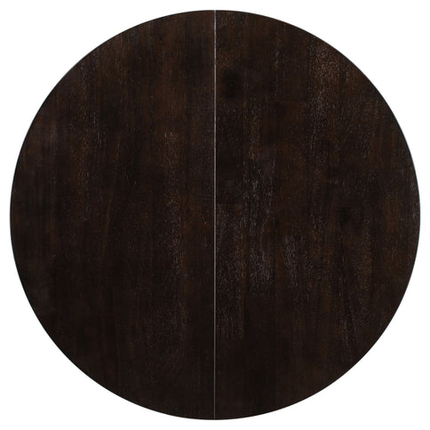 Gia - Round Extendable Dining Table With 16" Leaf Wood