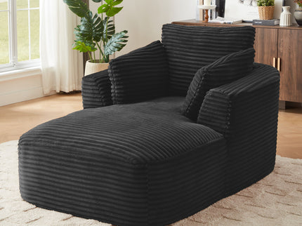 Oversized Chaise Lounge Chair Indoor - Black