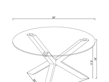 Round Top Coffee Table - Chrome
