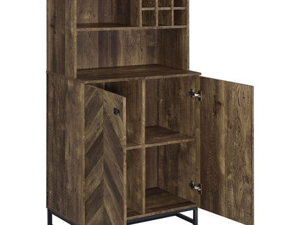 Harlie - 2 Door Wine Cabinet - Oak