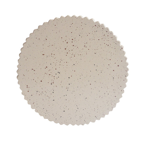 Side Table With Speckled Ribbed Texture