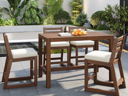 Patio Bar Set With Ergonomic Chairs