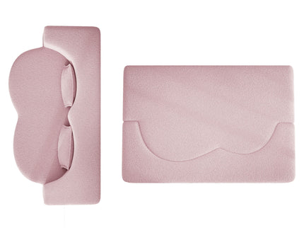 Modern Floor Sofa, With 2 Pillows, Convertible Teddy Fabric Foam Filled Bed