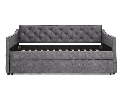 Daybed With Pop Up Trundle And USB Charging Armrest