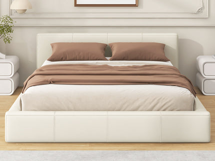 Stylish Upholstered Bed With Birch Wood Frame