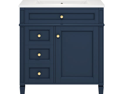 Bathroom Vanity With Top Sink, Storage Cabinet With 2 Drawers, Tip Out Drawer