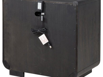 Bangor - 2 Drawer LED Nightstand With USB - Black