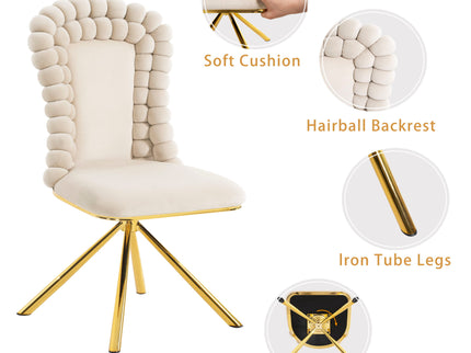 Upholstered Swivel Dining Chairs (Set of 2)