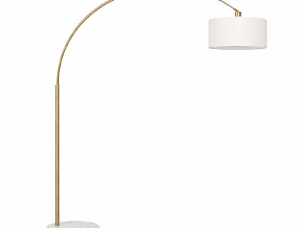 Ambient - Arch Floor Lamp With Large Shade - Gold / White