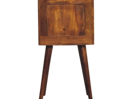 Mini Cube Carved 2 Drawer Nightstand