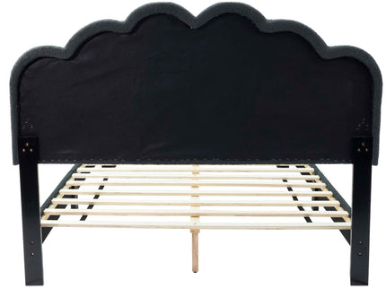 Bed With Floral Design Headboard And Built In LED Lighting