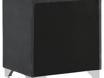 Upholstered 2 Drawer Nightstand With Accents