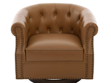 360° Swivel Accent Chair With Curved Back