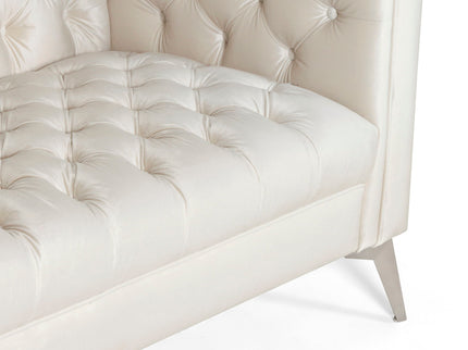 Contemporary 3 Seater Sofa With Button Tufting