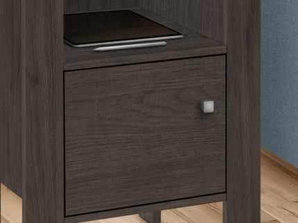 Accent Nightstand Side Table, Storage, Transitional - Oak