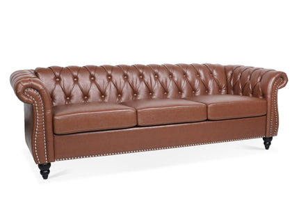 Rolled Arm Chesterfield 3 Seater Sofa