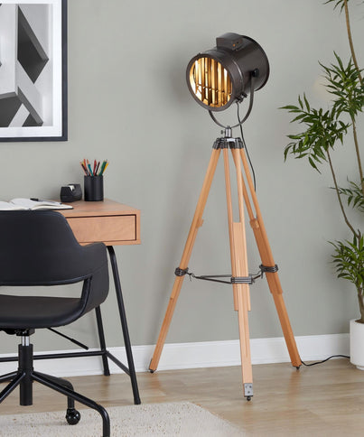 Ahoy - Industrial Floor Lamp - Natural / Antique