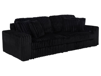 Clifford - Upholstered Dual Power Chaise Sofa - Black