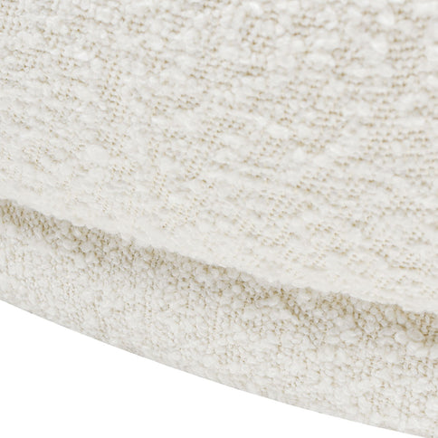 Aire - RAF Modern Rounded Chaise Lounge - Ivory White