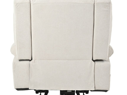 Power Lift Recliner Chair With Extended Footrest, Remote Control, Cup Holders, And Side Pockets