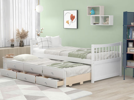 Twin Size Daybed With Trundle And Drawers