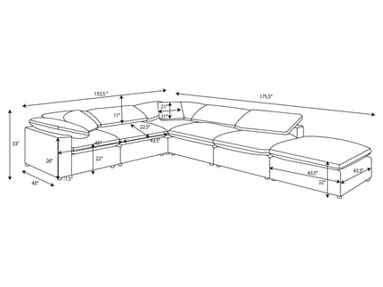 Segoura - Modular Sectional With Ottoman