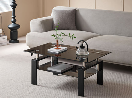 Tempered Glass Table With Storage