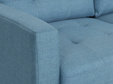 Jenny - Contemporary Tufted Fabric 3 Seater Sofa