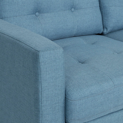 Jenny - Contemporary Tufted Fabric 3 Seater Sofa