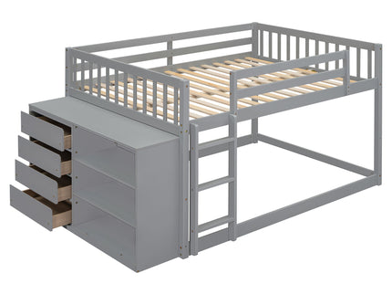 Bunk Bed With 4 Drawers And 3 Shelves