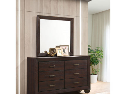 Holmgren - 6 Drawer Dresser With Mirror - Dark Coffee