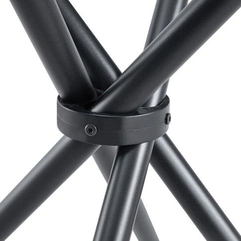 Modern Circular Transparent Tempered Glass Round Table With Metal Legs 36.6" Diameter - Silver / Transparent