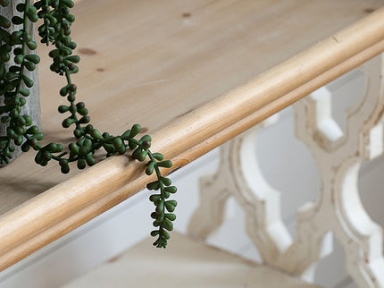 Distressed Wood Shelf Tray, French Country Console Table - Brown / Antique White