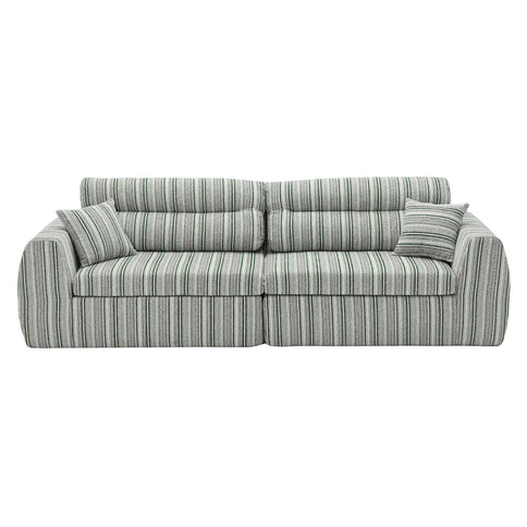 3 Seater, Couch With Throw Pillows For Living Room