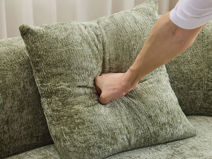 Curved Loveseat Sofa With Round Armrest