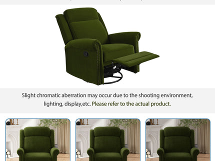 360 Degrees Swivel Recliner Manual Rocking Recliner Home With Adjustable Backrest