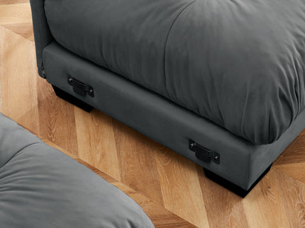 Modern Oversize Sofa With Cloud Like Comfort, Featuring Waist And Throw Pillows