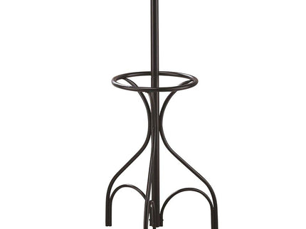 12 Hook Coat Rack With Umbrella Holder - Black