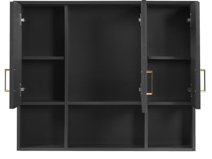Modern Wall Mounted Medicine Cabinet With Adjustable Shelves, Soft Close Doors, High Define Mirror