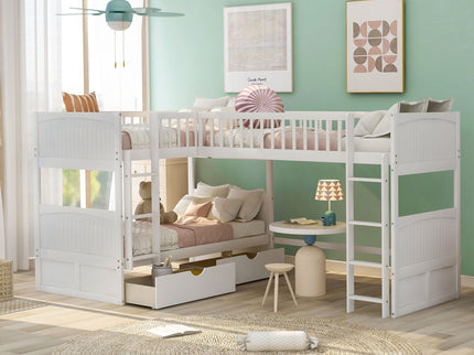 Bunk Bed With Loft And 2 Drawers