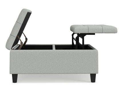 Harrison - Coffee Table Storage Ottoman Lift Top - Stone Gray