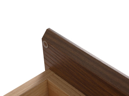 Modern Wall Mounted Bathroom Vanity With Resin Sink And Soft Close Drawer - Brown Ebony