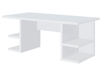 Hannah - 4 Shelf Writing Desk With Open Shelving - White