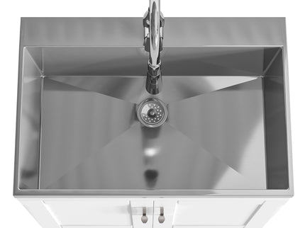 Reed - Deluxe Laundry Cabinet With Pull-Out Faucet And Stainless Steel Sink