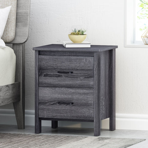 Titeca - Contemporary Wood 2 Drawer Nightstand