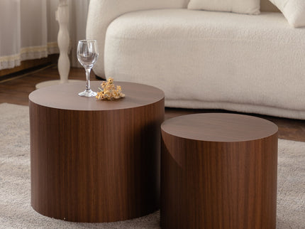 Modern Round Nesting Coffee Table (Set of 2)