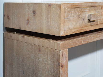 Rustic Wood Console Table With 3 Drawers Entryway Table For Hallway, Foyer, Or Office - Natural / Natural & Light Brown / Natural Wood / Natural Wood Wash / Natural / Rustic