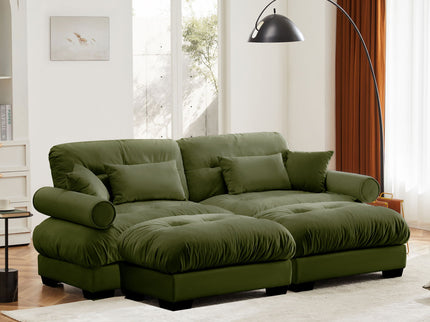 Super Comfort Oversized Modular Sectional Sofa With Movable Ottoman