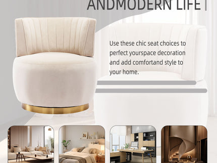 360 Degree Swivel Cuddle Barrel Accent Sofa Chair