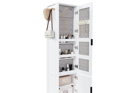 360° Rotating Makeup Cabinet With Full Length Mirror